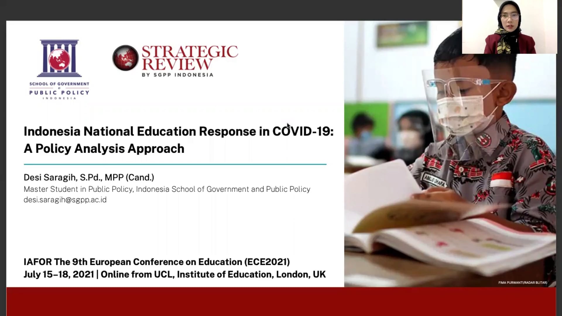 Indonesia National Education Response in COVID-19: A Policy Analysis  Approach