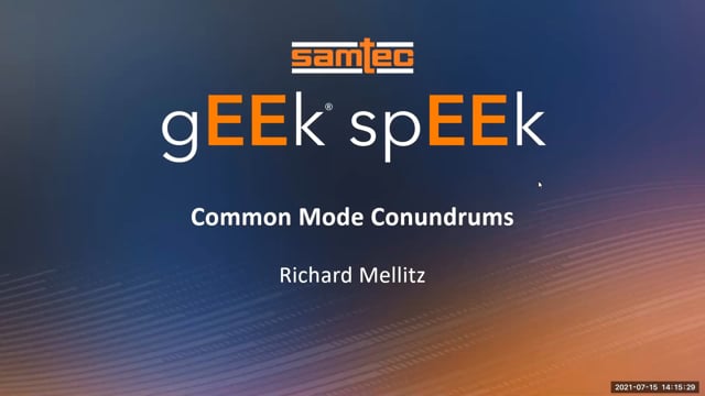 Geek Speek Webinar – Common Mode Conundrums