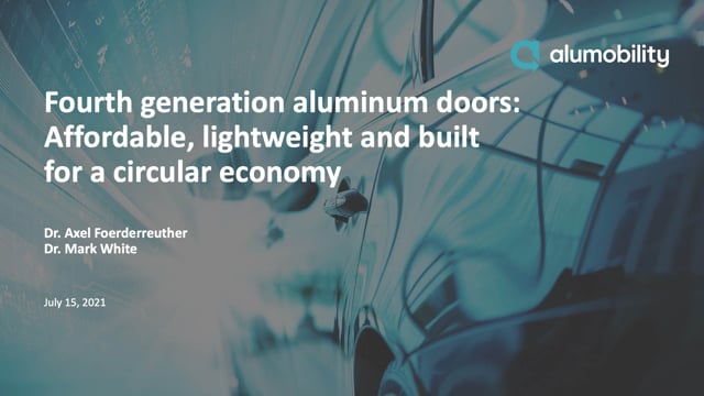 Discover the next generation of aluminum vehicle doors: lightweight, affordable and built for a circular economy