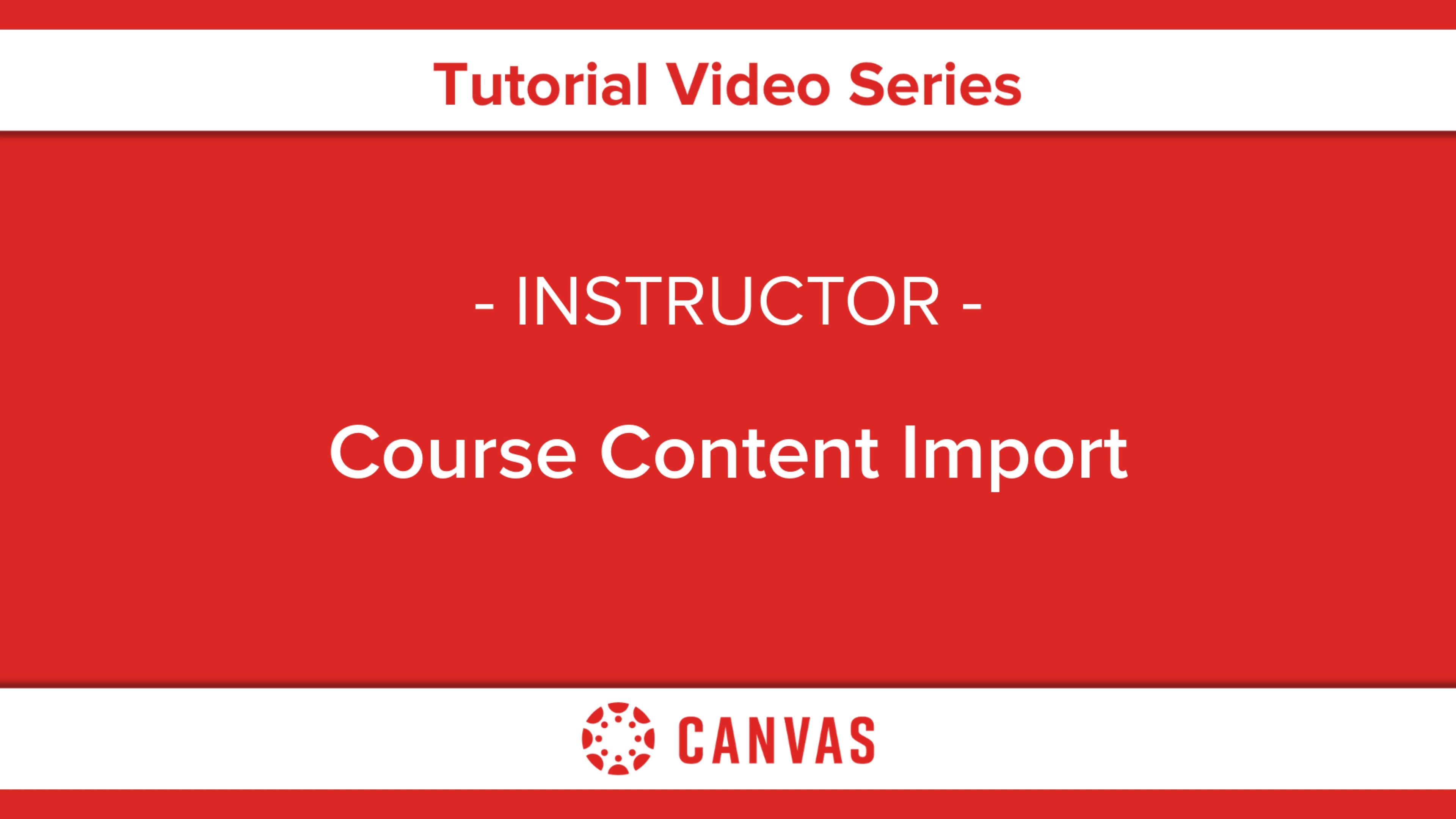 327 - Course Content Import (Instructors) on Vimeo