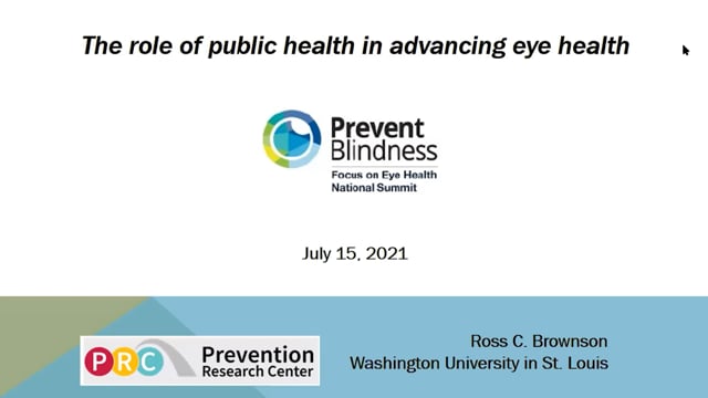 The Role of Public Health in Advancing Eye Health