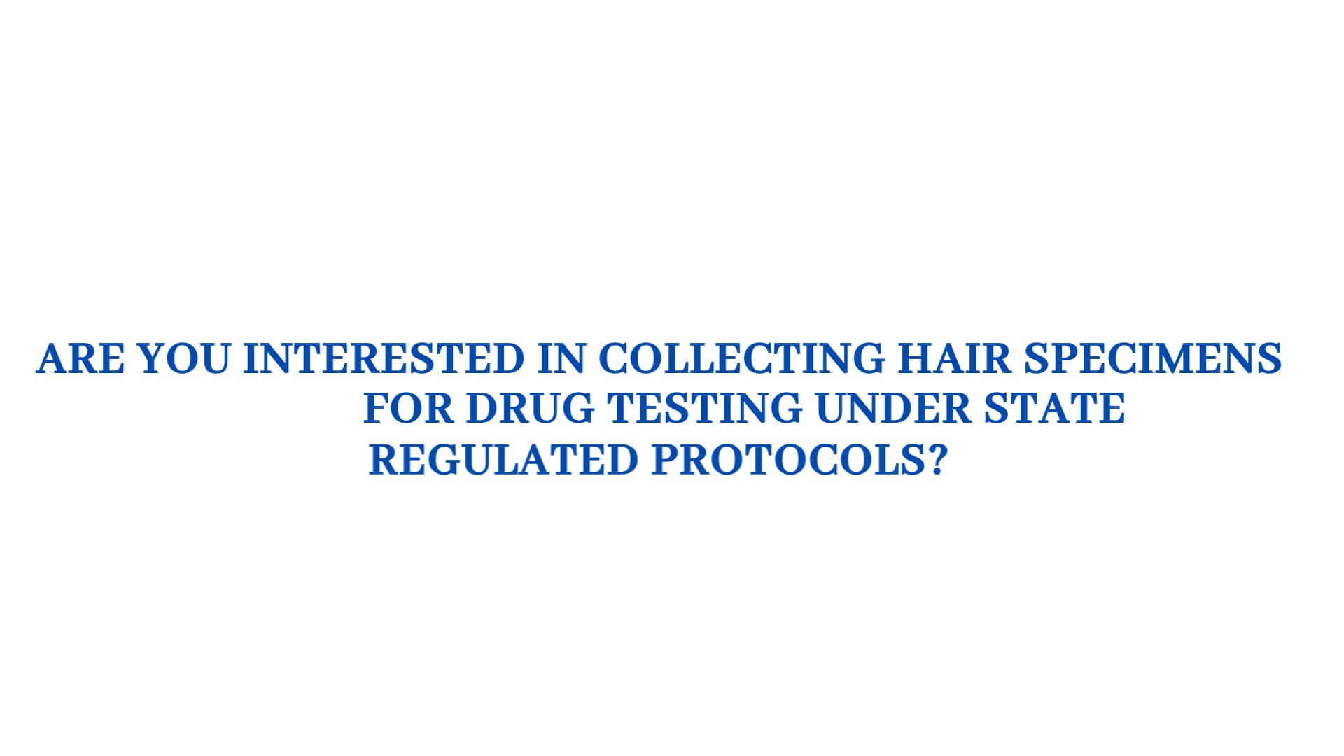 Hair Specimen Collector Training on Vimeo