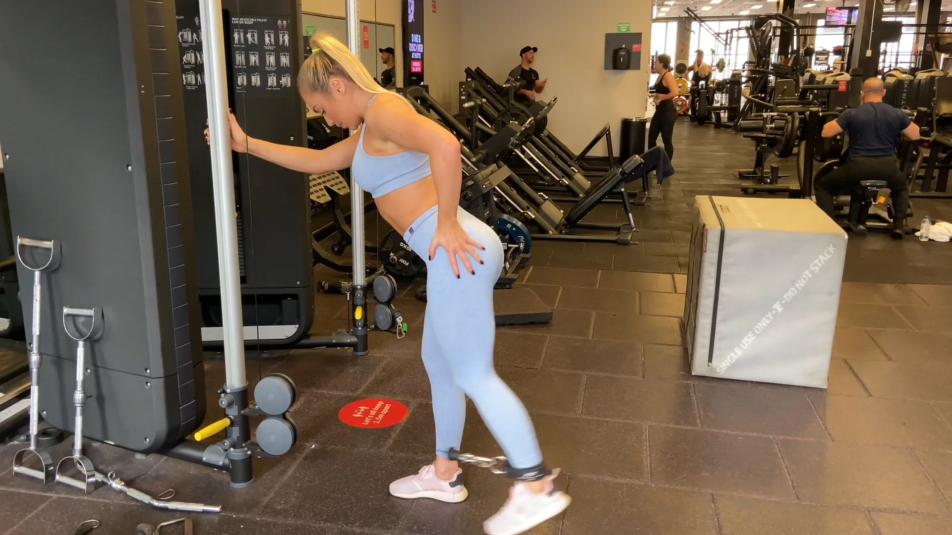 Standing Straight Leg Kickbacks Cable on Vimeo