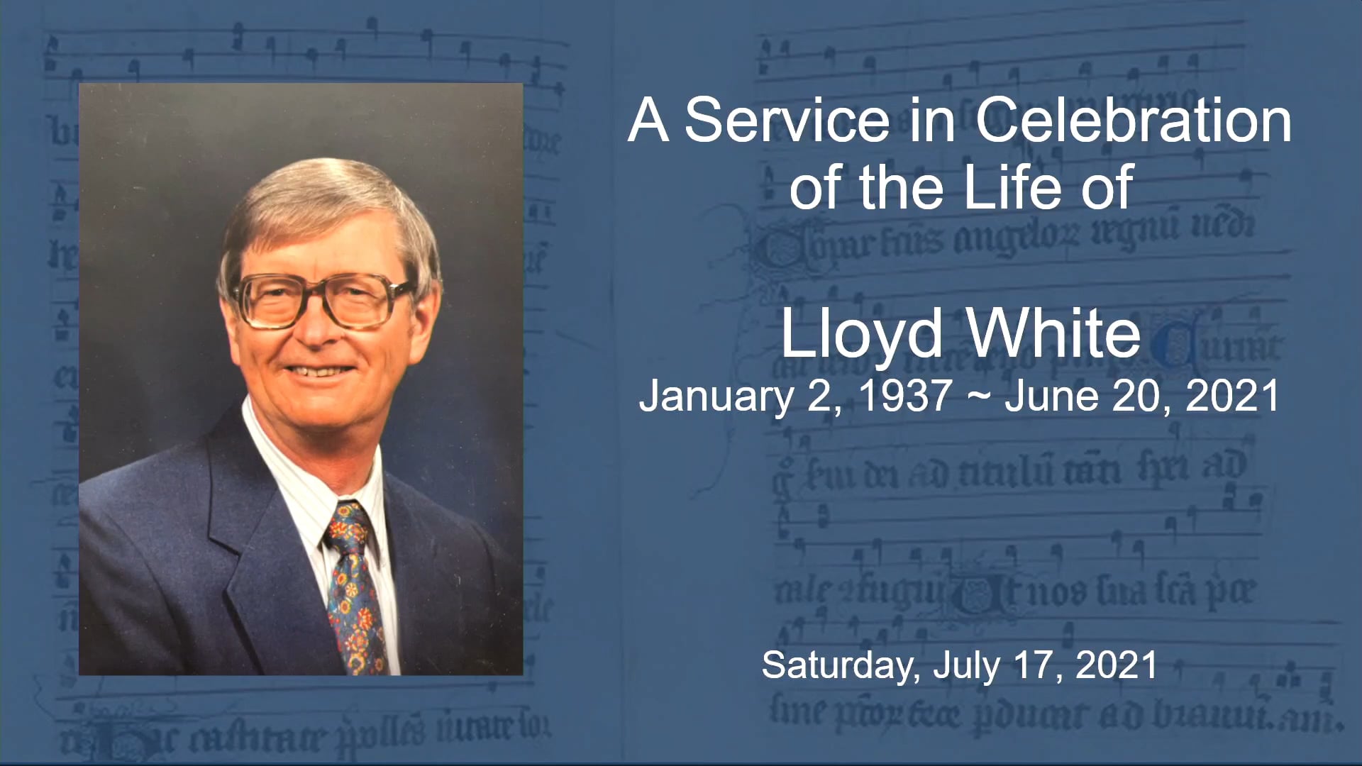 July 17, 2021 Lloyd White Memorial on Vimeo