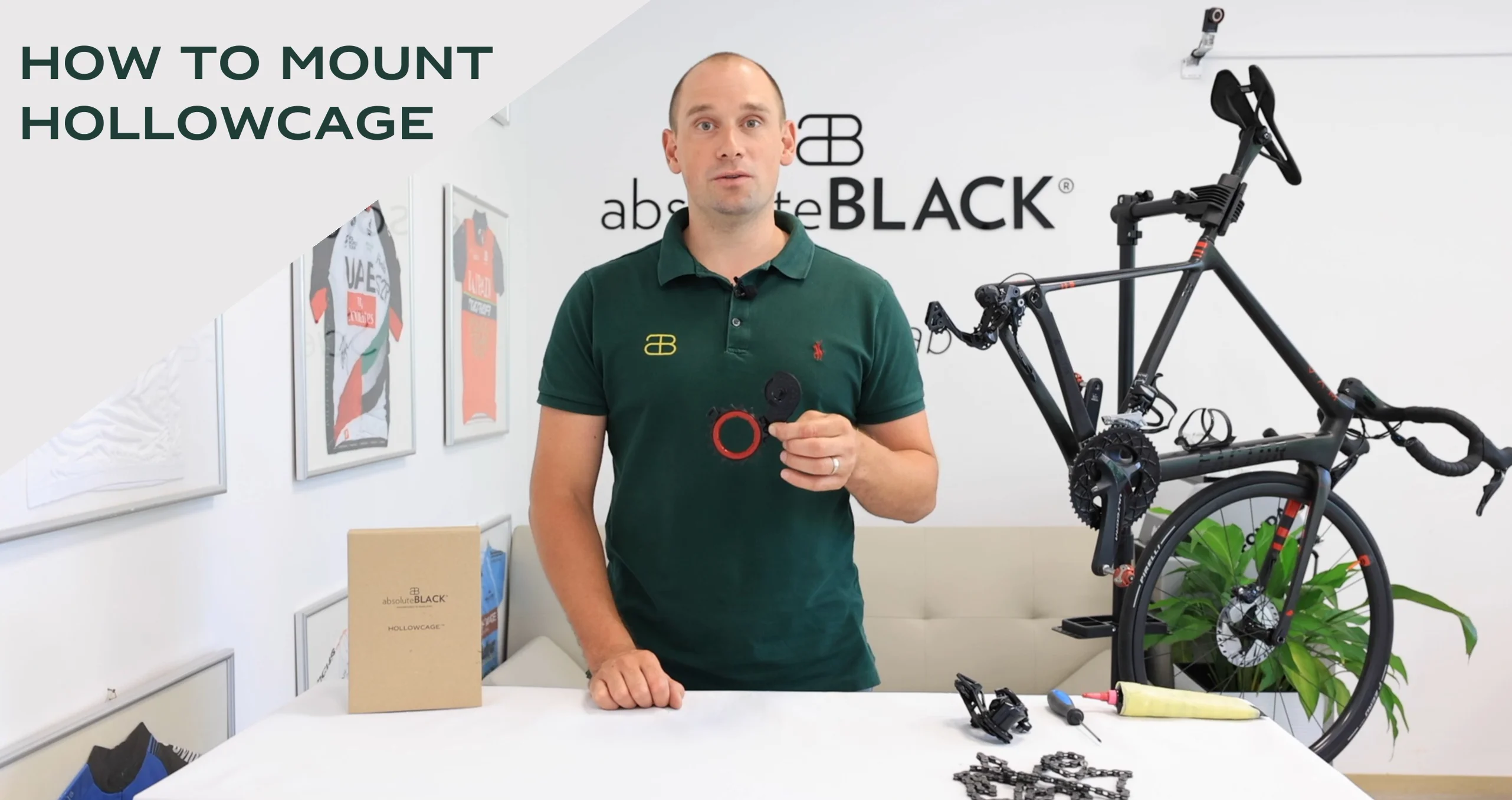 Chape dérailleur Absolute Black Hollowcage SHIMANO 12v