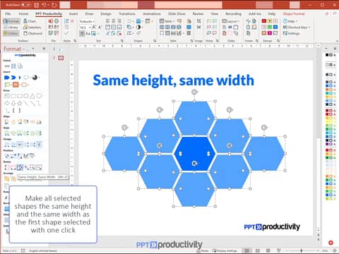 Make Shapes Same Height Same Width In Powerpoint