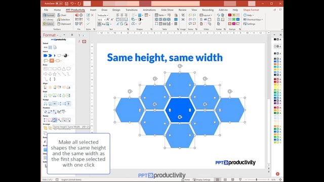 Make Shapes Same Height Same Width In Powerpoint