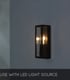 Video Dukan Modern Wall Lantern Light Outdoor - 1xE27 - IP65 - Black
