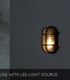 Video Dudley Retro Oval Bulkhead Wall Light Outdoor - 1xE27 - IP65 - Black