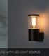Video Fedor Modern Wall Light Outdoor - 1xE27 - IP44 - Black
