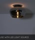 Video Judi Modern Flush Ceiling Light - Ø 30.5cm- 1xE27 - Smoke Grey