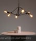 Video Lester Modern Pendant Light - 6xE27 - Black