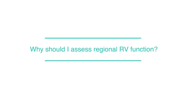 Why should I assess regional RV function?