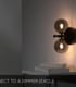 Video Tycho Retro Wall Light - 2xG9 - Black