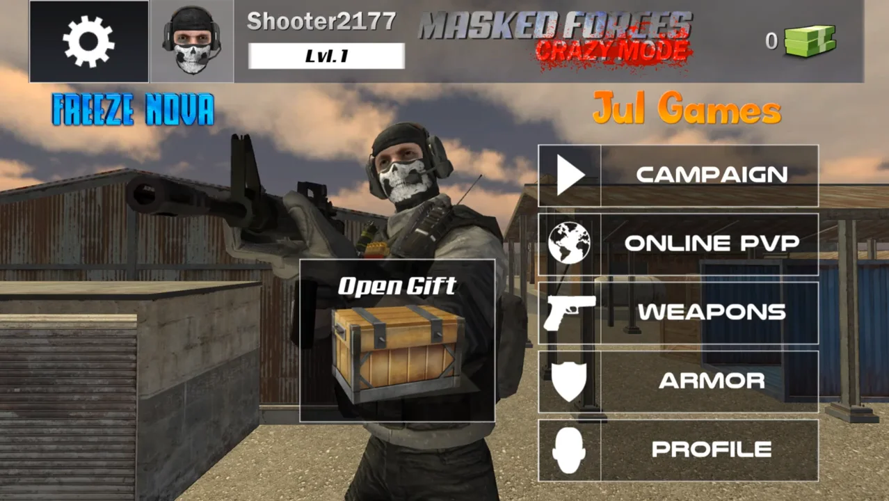 Masked Shooters Single player (by FreezeNova) Android Gameplay [HD