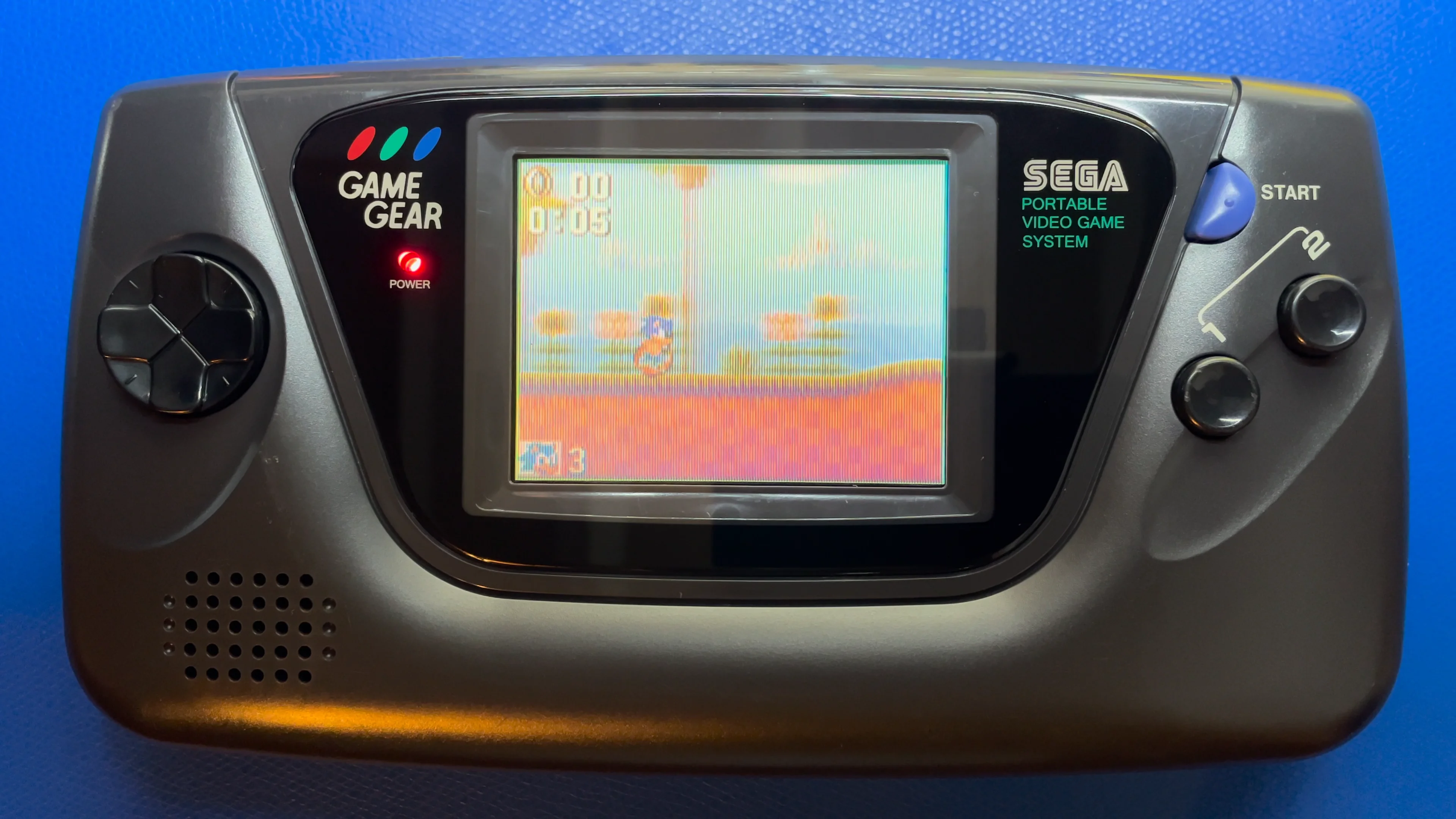 Sonic the Hedgehog on a Game Gear VA5 (After RetroKAI Backlight