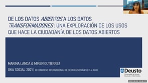 De los datos abiertos a los datos transformadores: una exploración de los usos que hace la ciudadanía de los datos abiertos