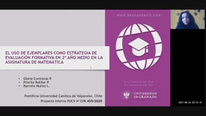 El uso de ejemplares como estrategia de evaluación formativa en 2º año medio en la asignatura de Matemáticas