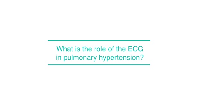 What is the role of the ECG in pulmonary hypertension?