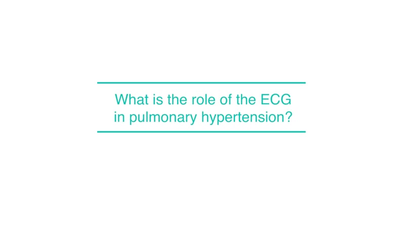 What is the role of the ECG in pulmonary hypertension?