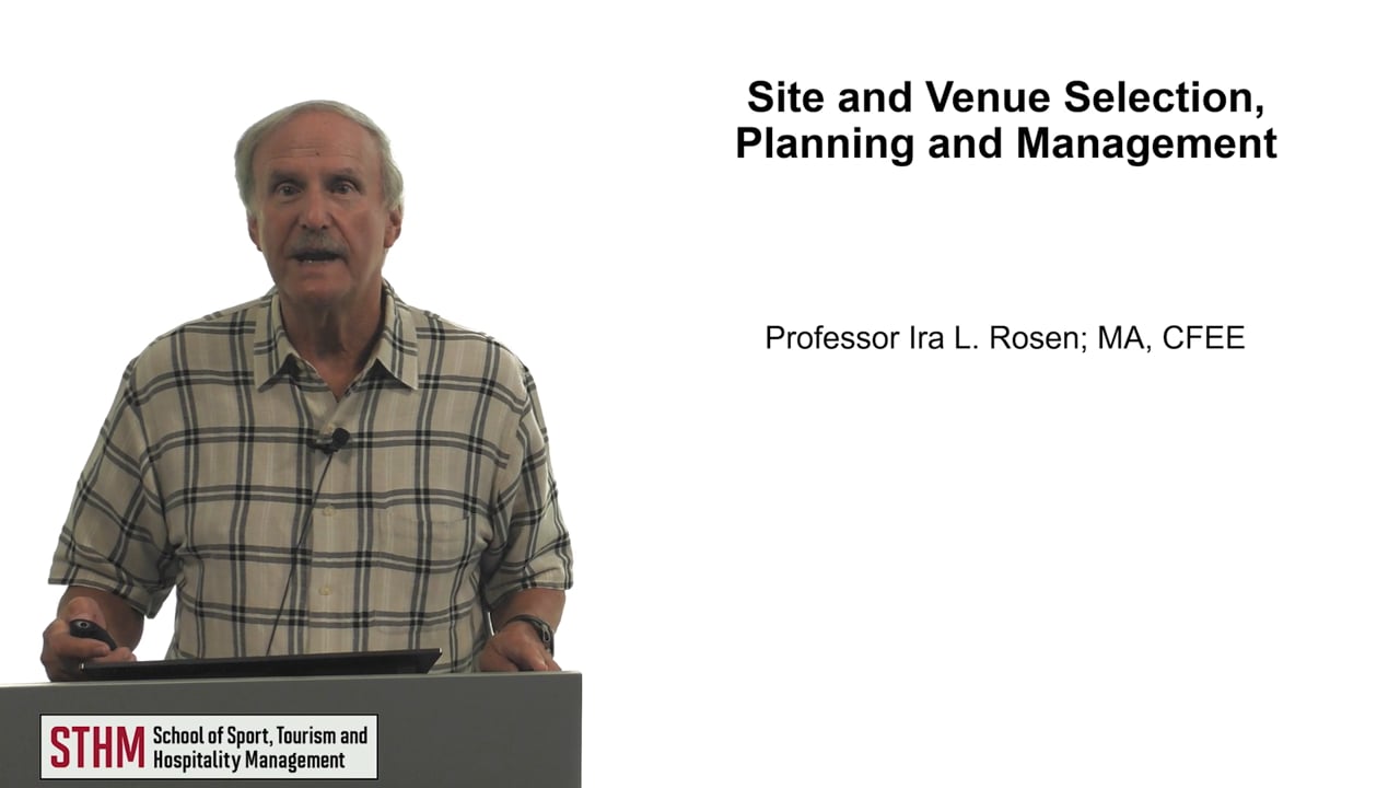Site and Venue Selection, Planning and Management