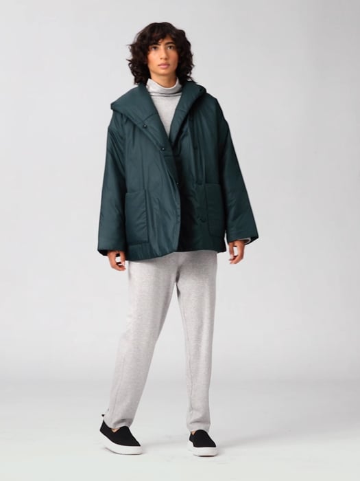 Eileen fisher recycled shop nylon hooded parka coat