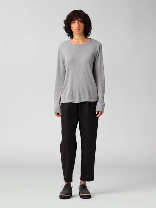 Ribbed Pima Cotton Blend Top | EILEEN FISHER