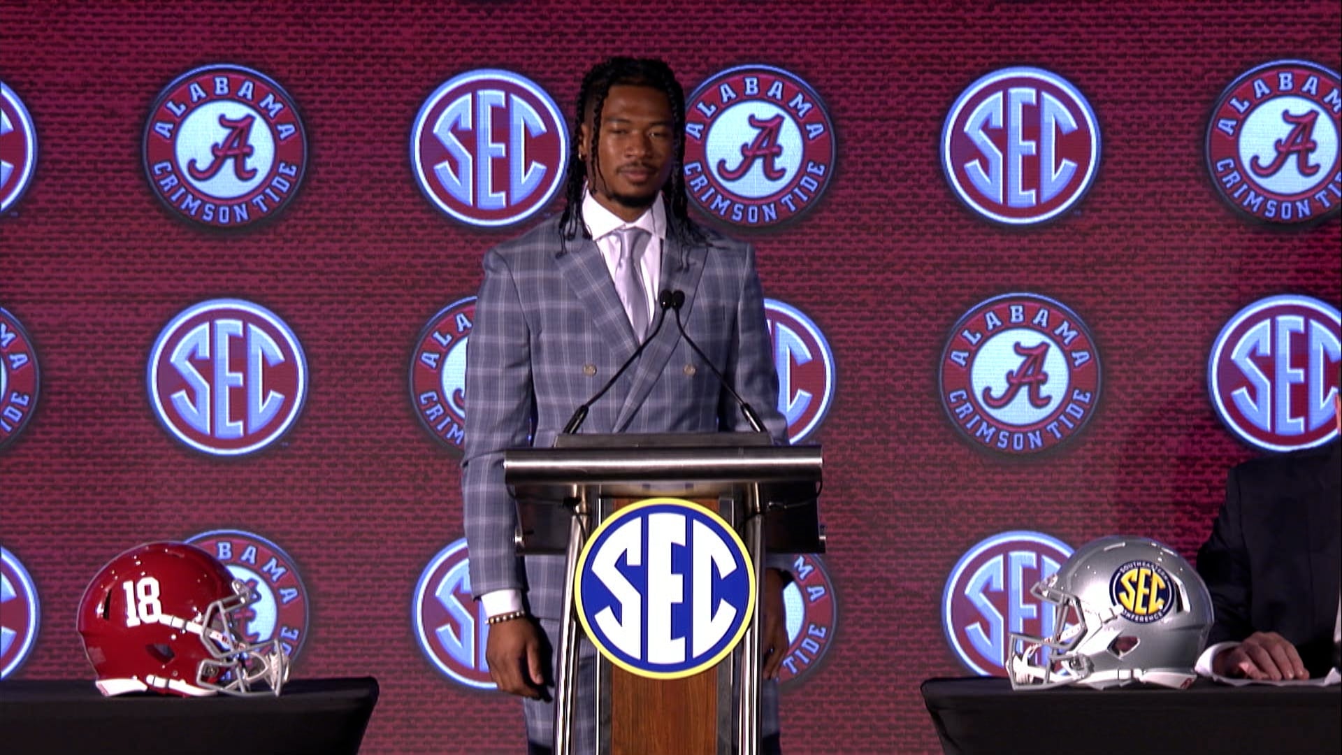 Alabama WR John Metchie III  2021 SEC Media Days press conference 