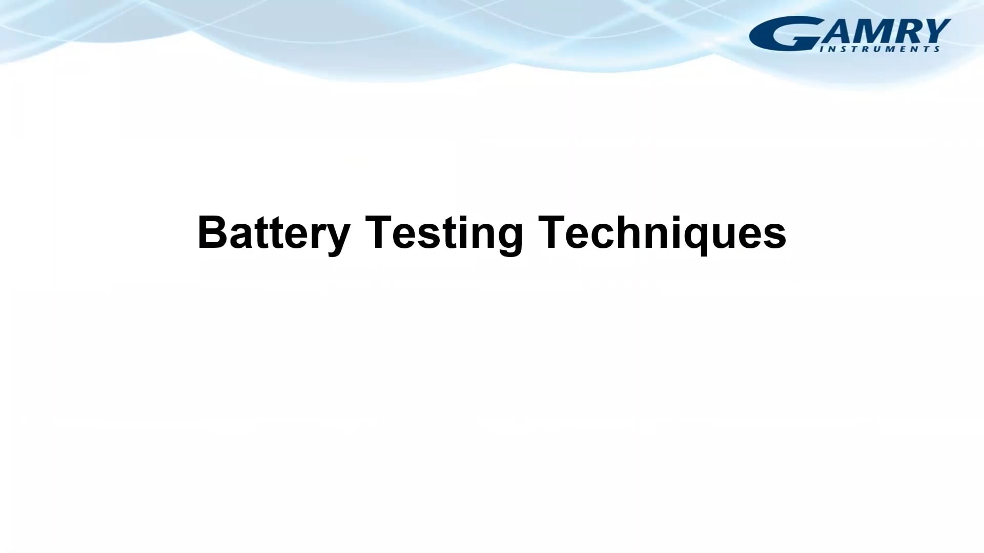 Battery Testing Techniques Webinar