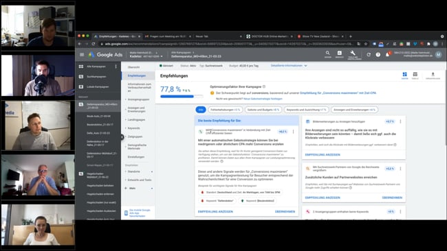 Google Ads Auto Applied Recommendations & Quality Score mit Malte 22.07.21
