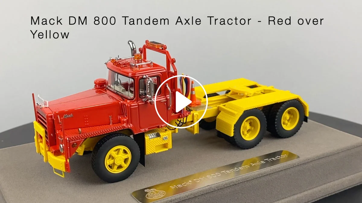 Fire Replicas Mack® DM 800 Tandem Axle Tractor - Red over Yellow