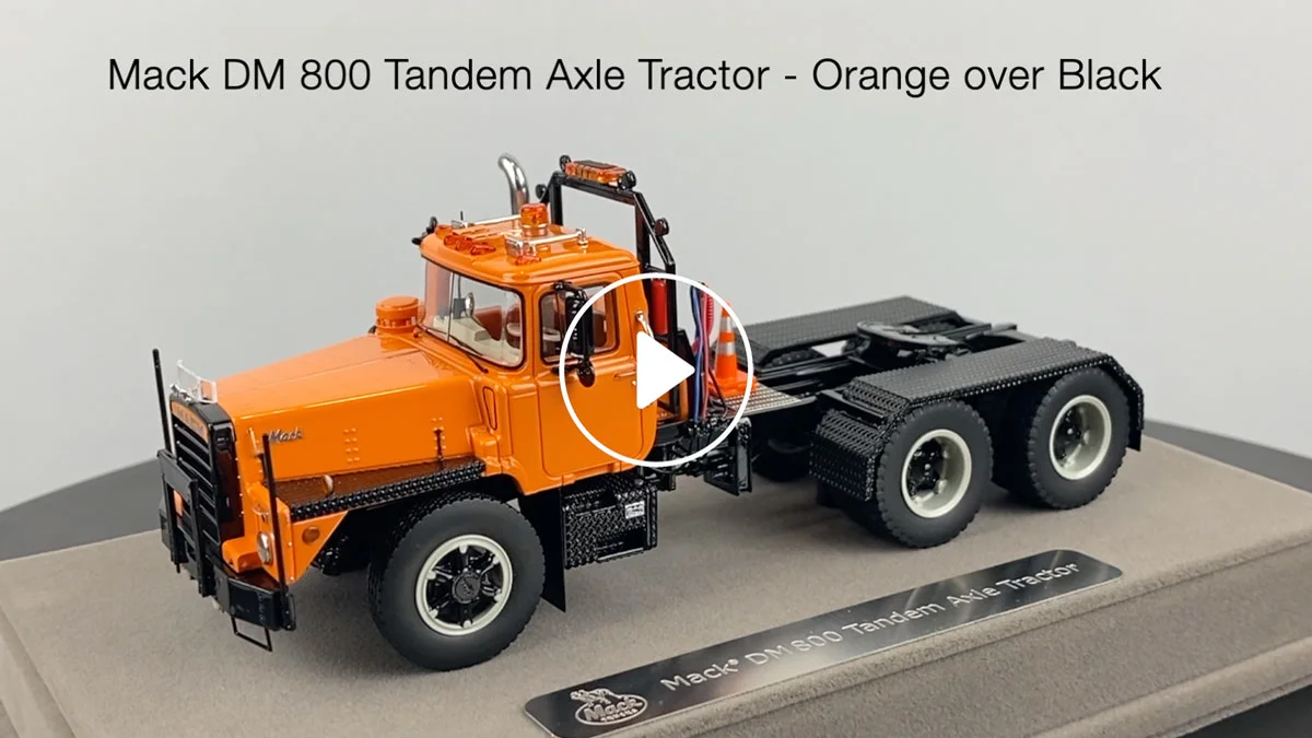 Fire Replicas Mack® DM 800 Tandem Axle Tractor - Orange over Black