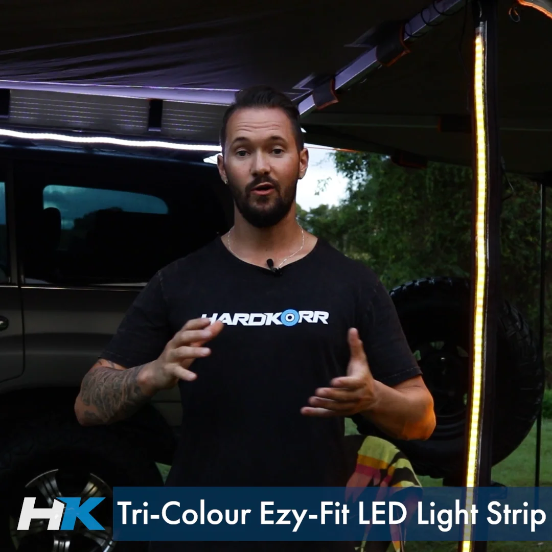 Hardkorr Tri-Colour Ezy-Fit Flexible LED Strip Light  The Easy Way to  Light Up Your Tent, Awning or Gazebo on Vimeo