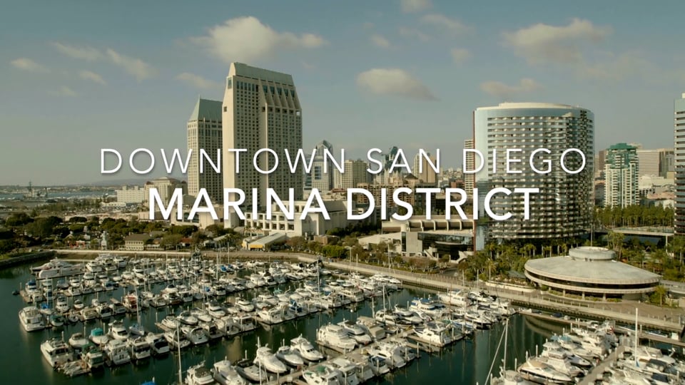 Downtown San Diego Marina District Tour with Aerial Drone Footage