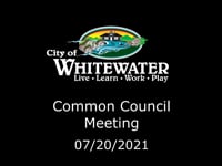 Whitewater Common Council meeting July 20, 2021