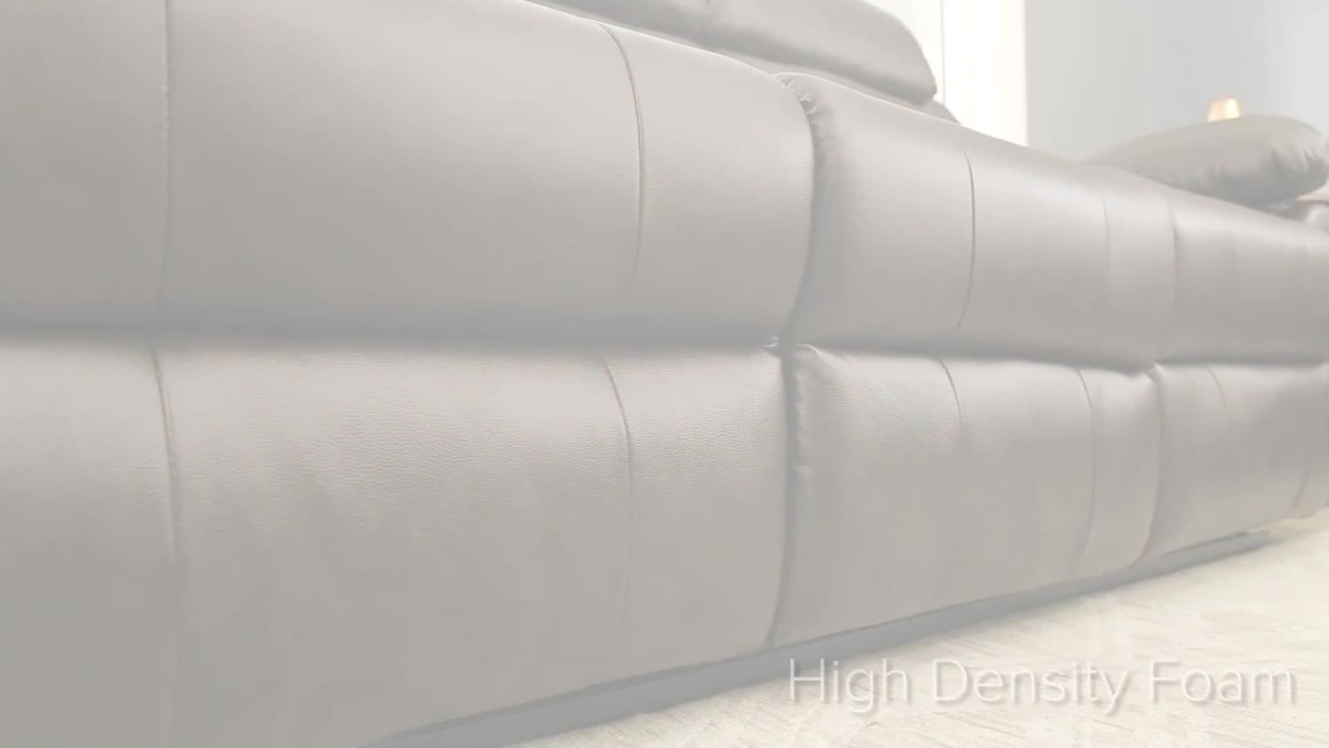 Braylen 3Piece Top Grain Leather Sofa Set, Brown Contemporary