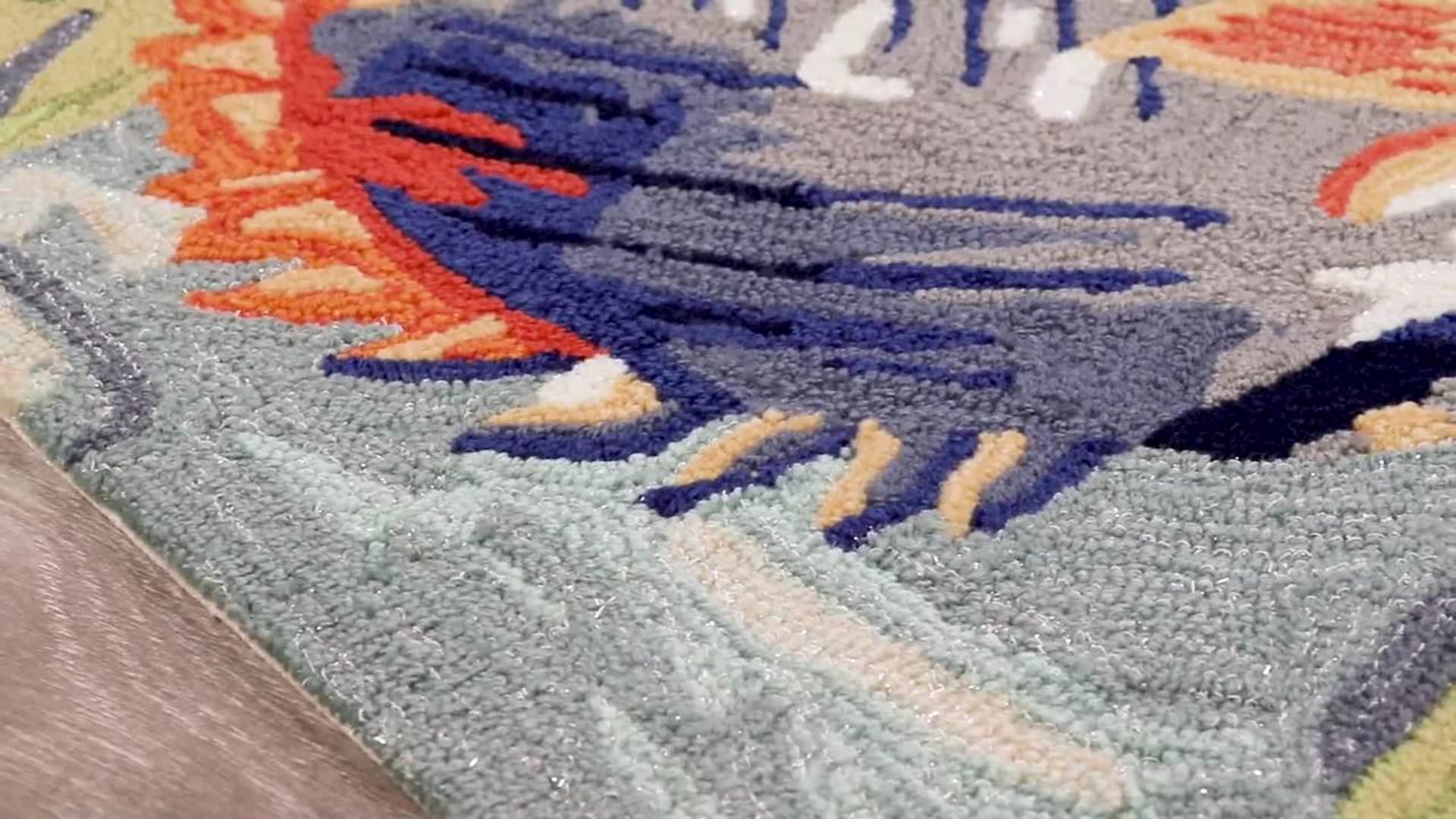 Ravella Tropical Fish Indoor/Outdoor Rug, 8' Round - Beach Style ...