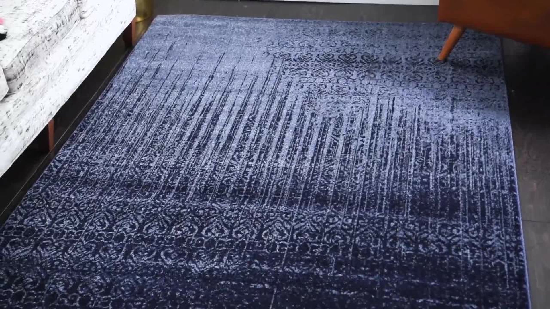 Unique Loom Blue Del Mar Jennifer 3' 3 x 5' 3 Area Rug