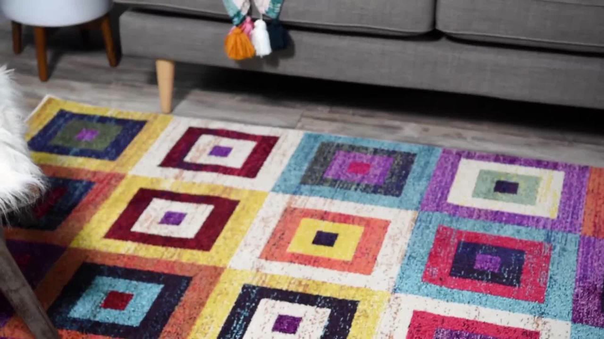 Unique Loom Multicolored Estrella Demi 9' 0 x 12' 0 Area Rug