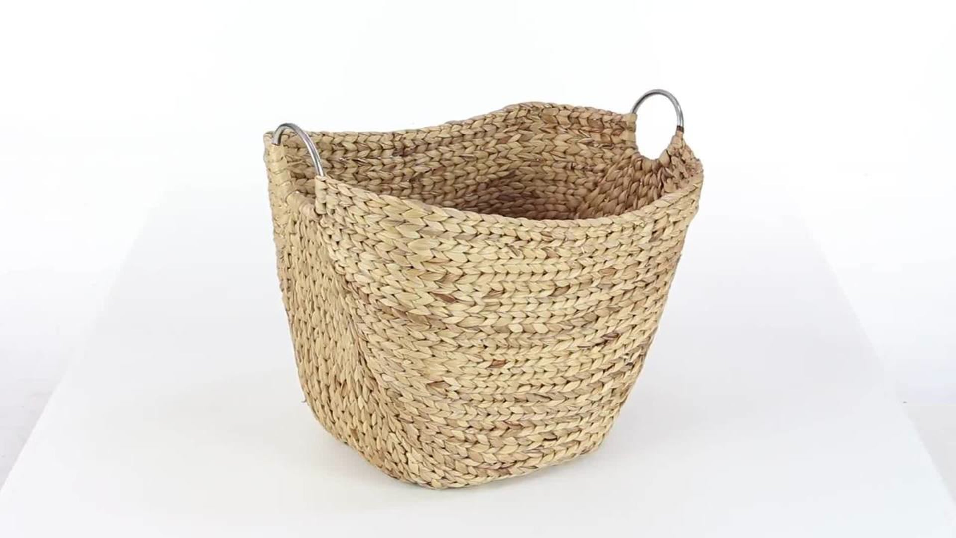 Contemporary Brown Seagrass Storage Basket 49044