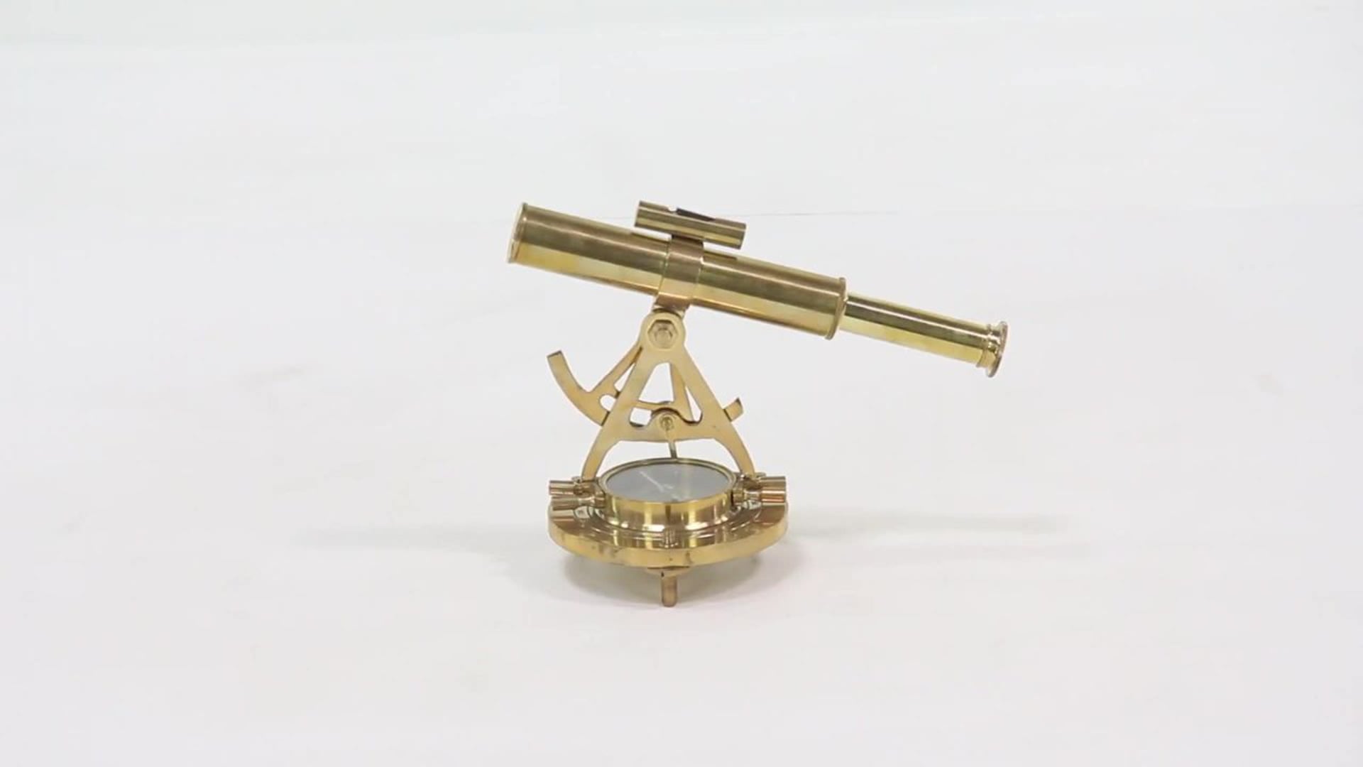 Brass Coastal Telescope Compass, 8 x 8 x 8 Traditional Telescopes by GwG Outlet Houzz