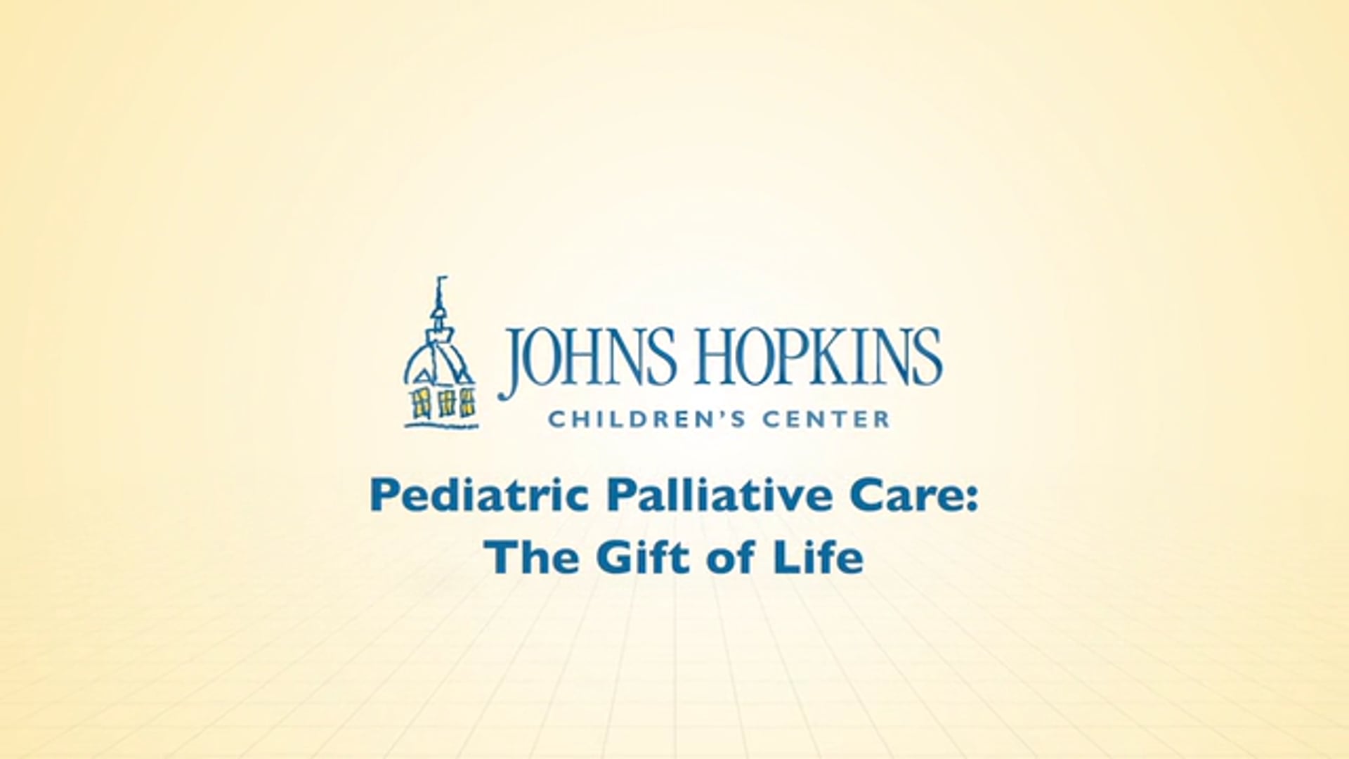 JHCC Pediatric Palliative Care: The Gift of Life