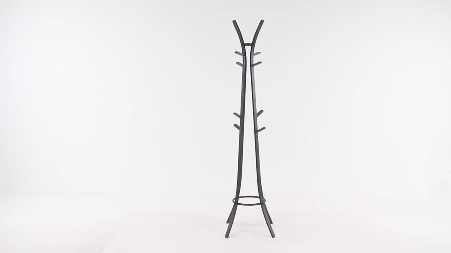 Industrial Dark Gray Metal Coat Rack 56979, 23" x 23" x 70