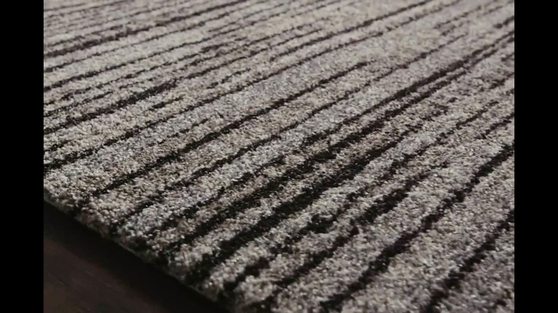 Gray Black Easy Care, Stain/Fade Resistant Emory Area Rug, 2'5"x7'7