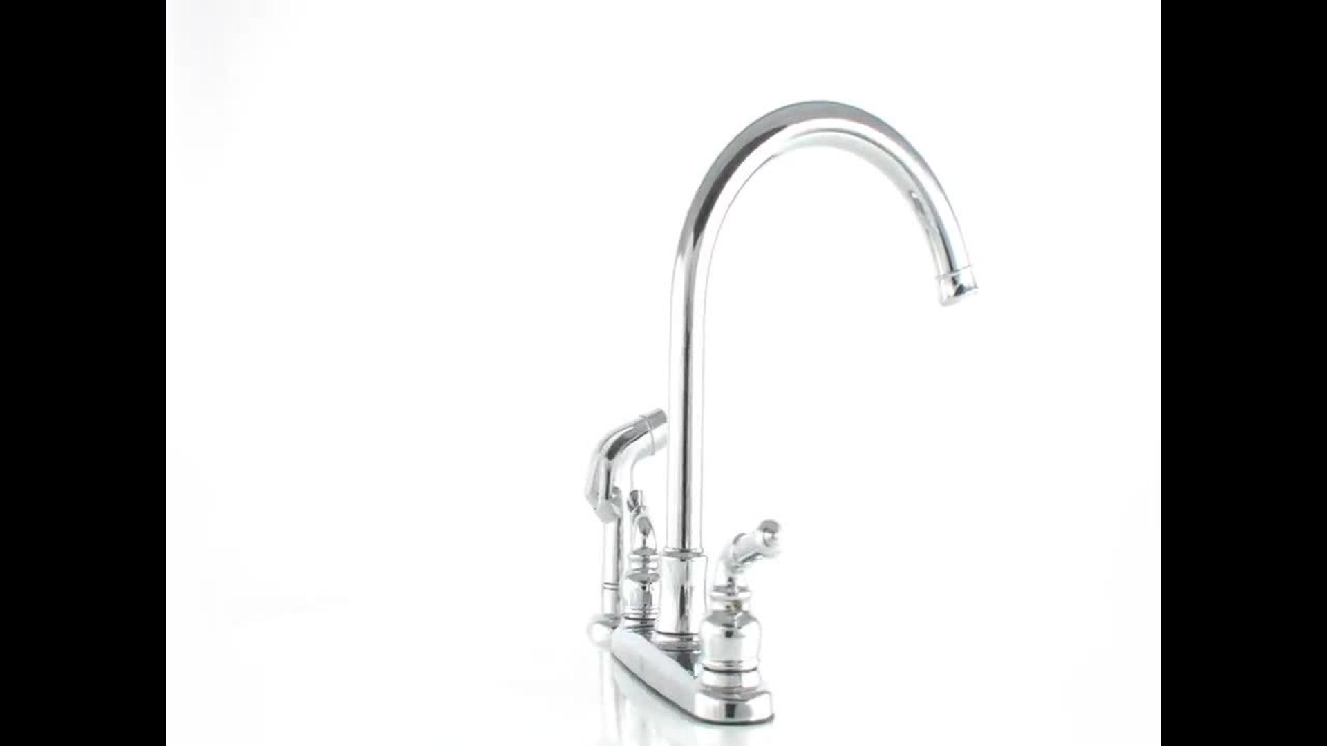 8" Centerset Kitchen Faucet, Sprayer Traditional Kitchen Faucets