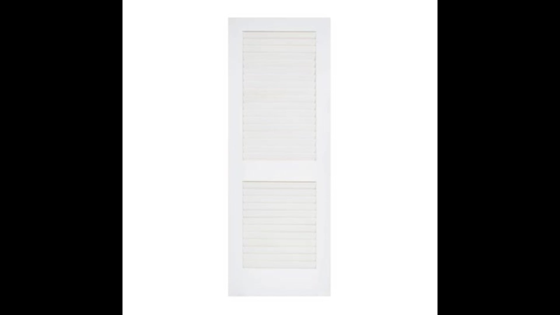 Louver Louver Plantation Interior Door Slab, White Wood Solid Core, 80