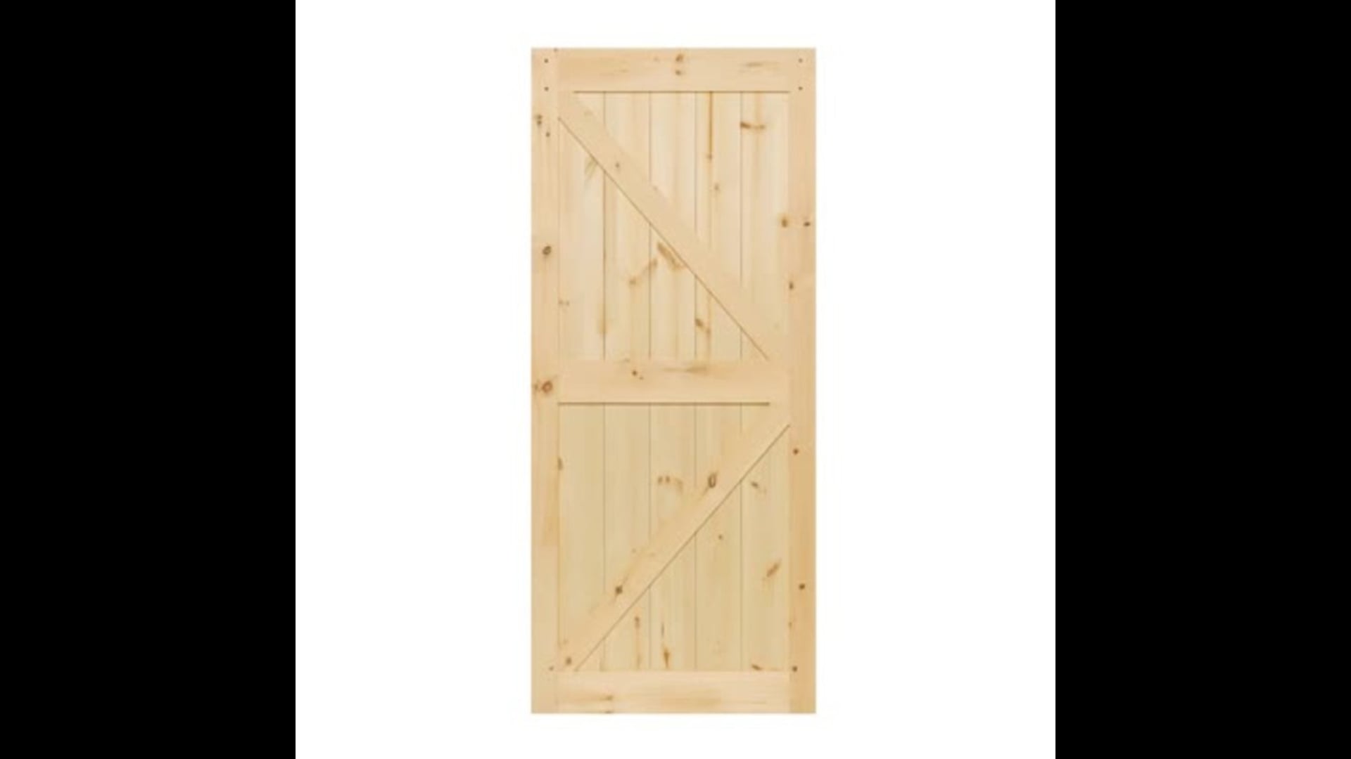 Barn Door Kimberly Bay KRail Unfinished Solid Pine, 83.5"x30" Rustic