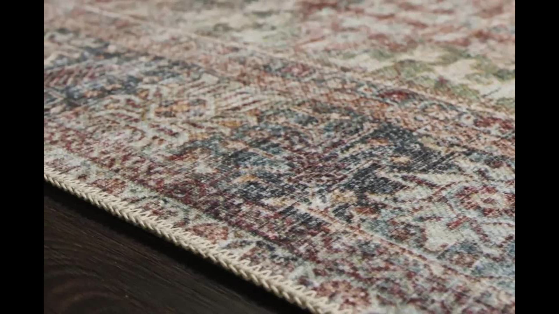 Vintage Inspired Printed Loren LQ14 Brick/Multi Area Rug by Loloi, 5'0