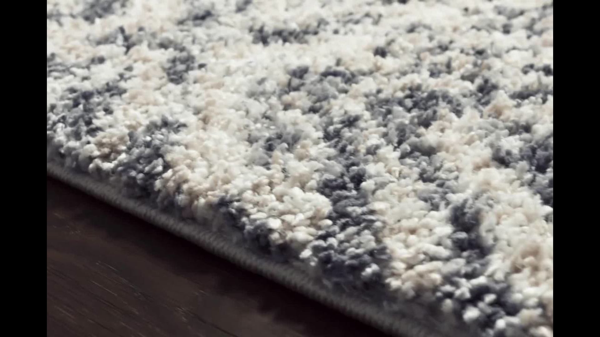 Shaggy Pile Quincy QC01 Area Rug, 2'3"x4'0" Contemporary Area Rugs