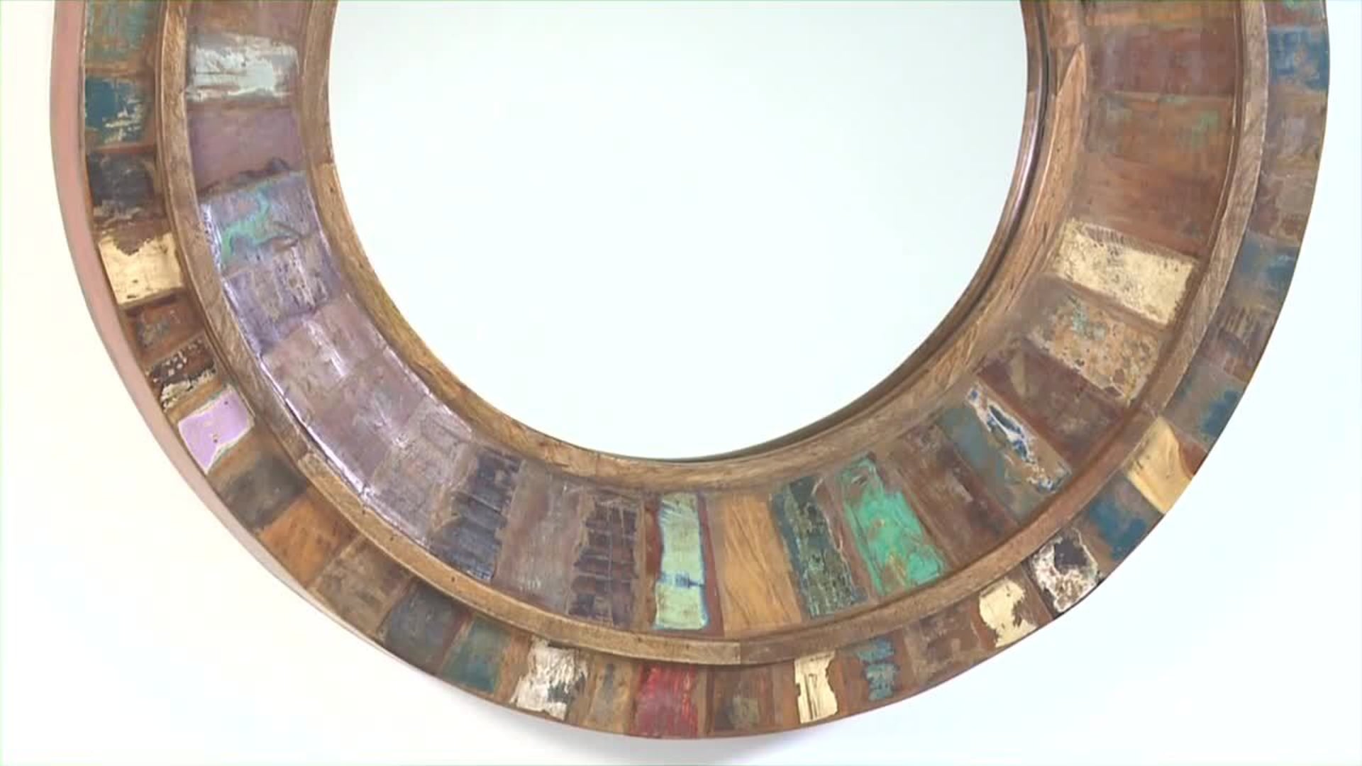 Uttermost Jeremiah Round Wood Mirror, 32"x32"